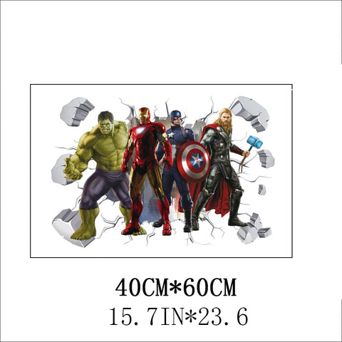 3D Avengers Through Wall Decal – The Decal House